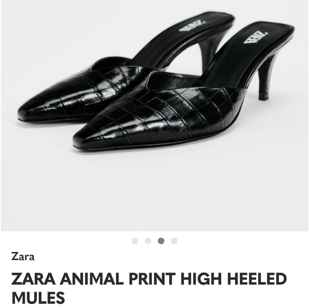 Zara Patent Leather Mules [36]